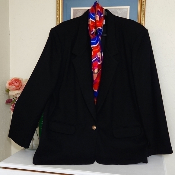 Alfred Dunner Jackets & Blazers - 100% Wool Blazer Vintage Royal Button Alfred Dunnner Luxury Office Elegant